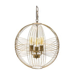Intricate Metal Sphere Hanging Lamp