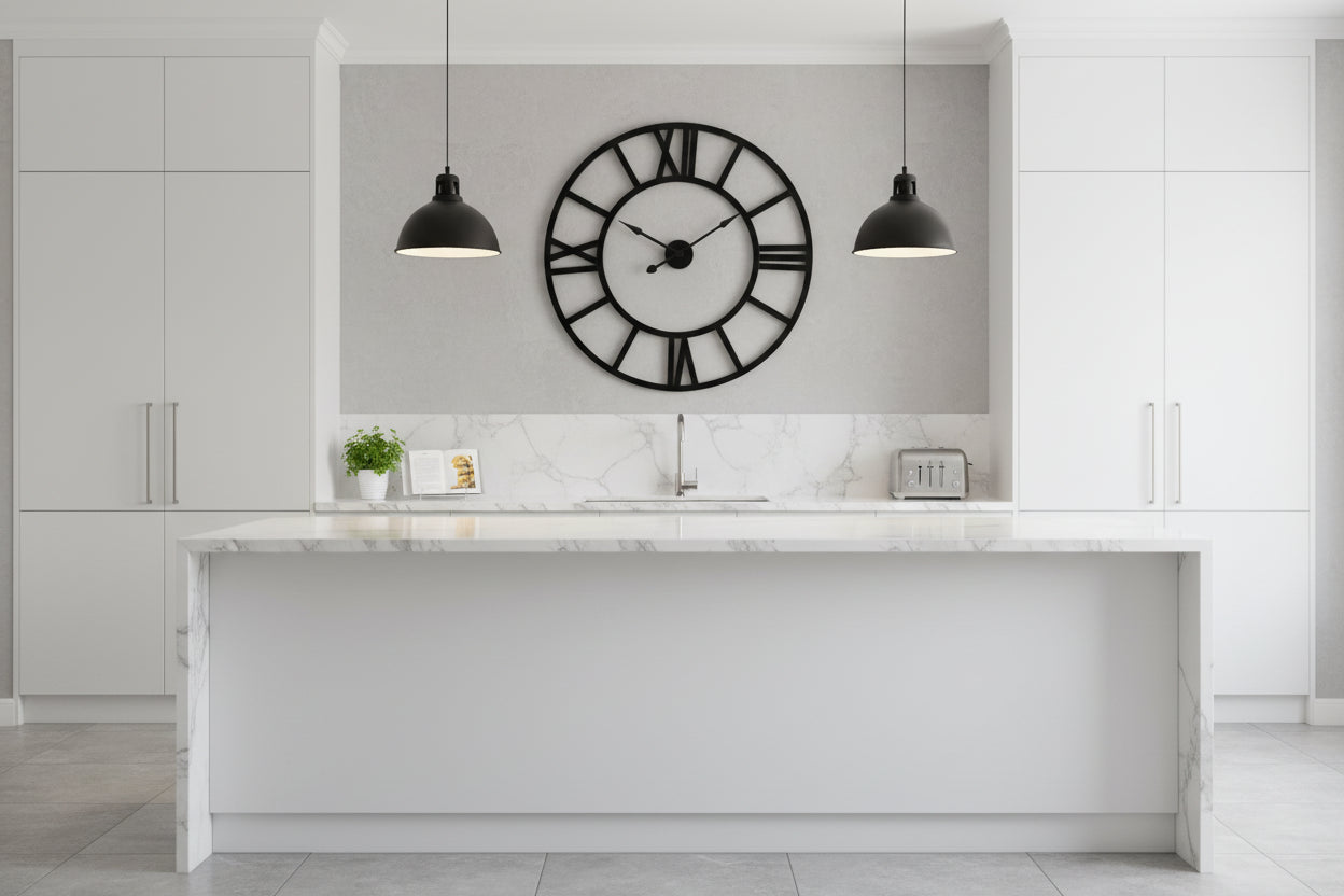 Iron Analog Round Wall Clock - Nobiliving