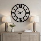 Iron Analog Round Wall Clock - Decor