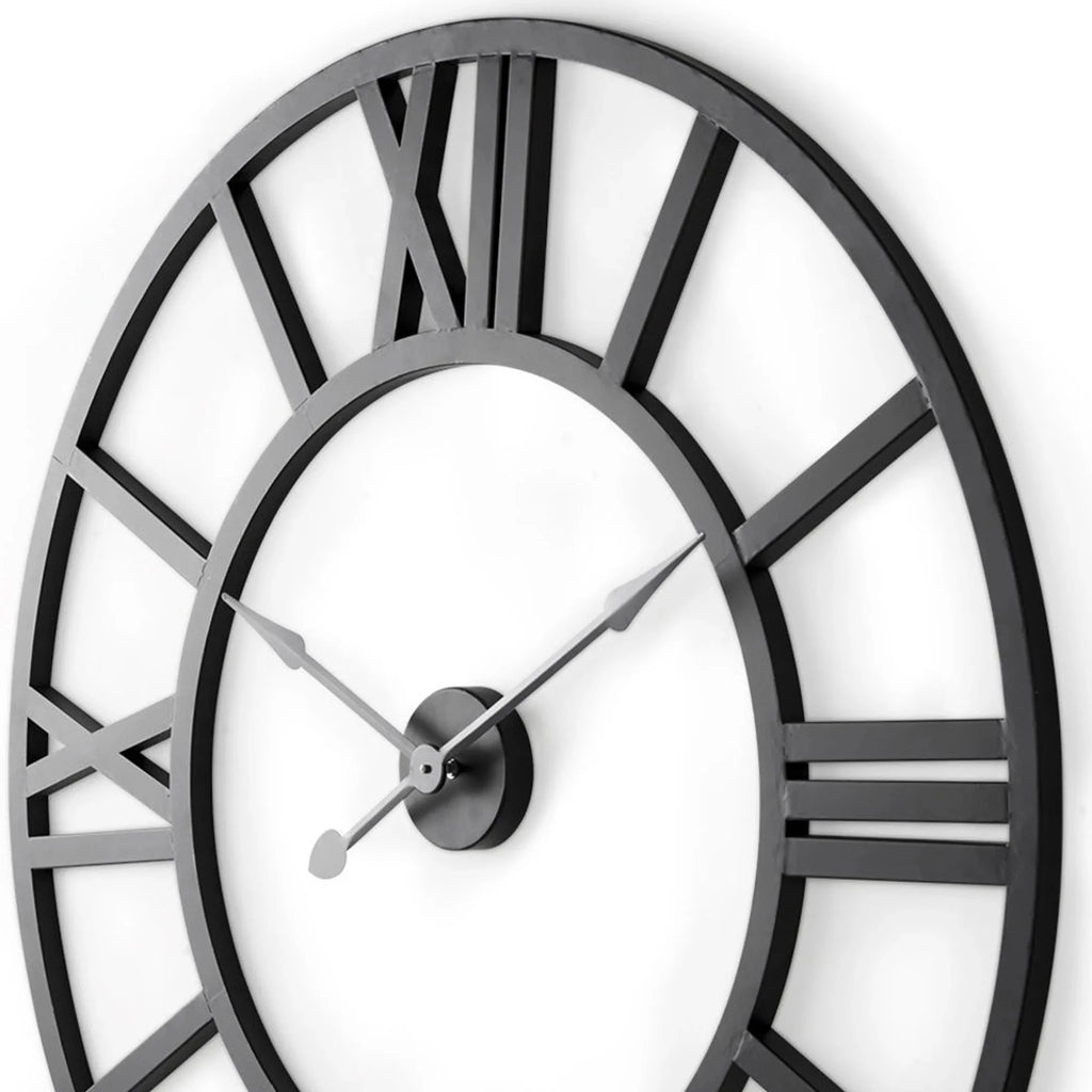 Iron Analog Round Wall Clock - Nobiliving