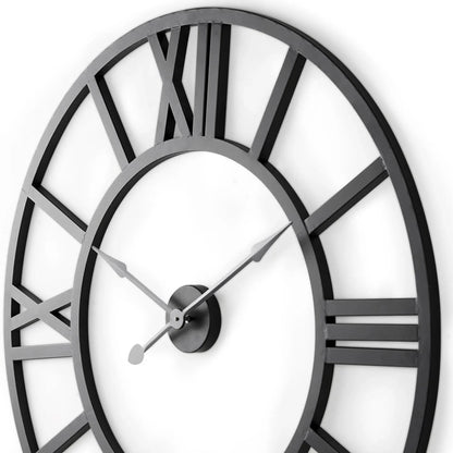 Iron Analog Round Wall Clock - Nobiliving