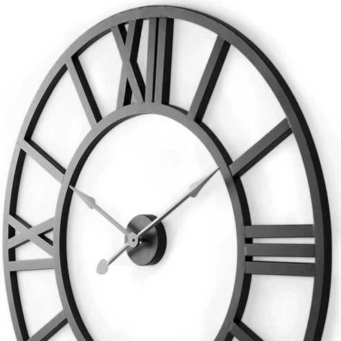 Iron Analog Round Wall Clock - Decor