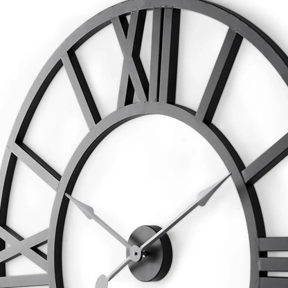 Iron Analog Round Wall Clock - Nobiliving