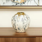 Ivory and Gold Modern Abstract Ceramic Table Vase - 3 Styles
