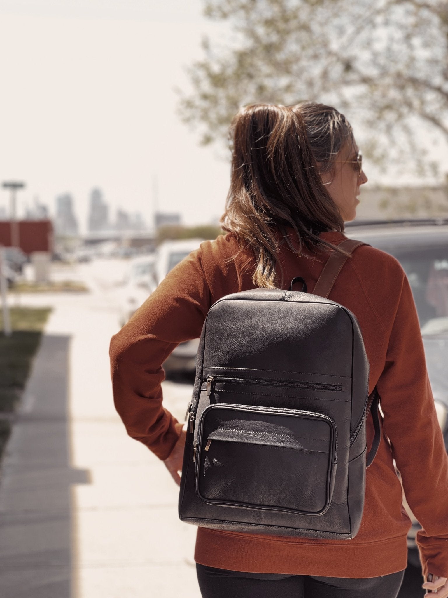 Leather Commuter Backpack - nobiliving.com
