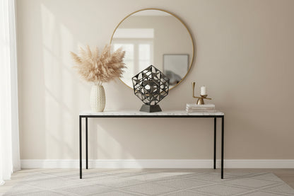 Metal Geo Cube Tabletop Sculpture - Nobiliving