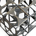 Metal Geo Cube Tabletop Sculpture - Nobiliving