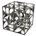 Metal Geo Cube Tabletop Sculpture - Nobiliving