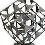 Metal Geo Cube Tabletop Sculpture - Nobiliving