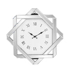 MirroGlass Silent Analog Geometric Wall Clock