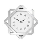 MirroGlass Silent Analog Geometric Wall Clock