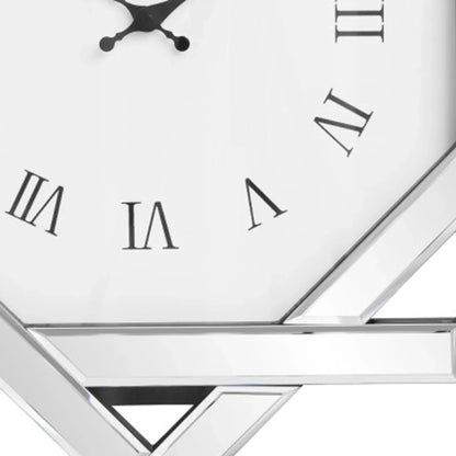 MirroGlass Silent Analog Geometric Wall Clock - Nobiliving