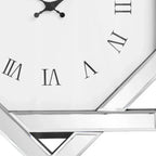 MirroGlass Silent Analog Geometric Wall Clock