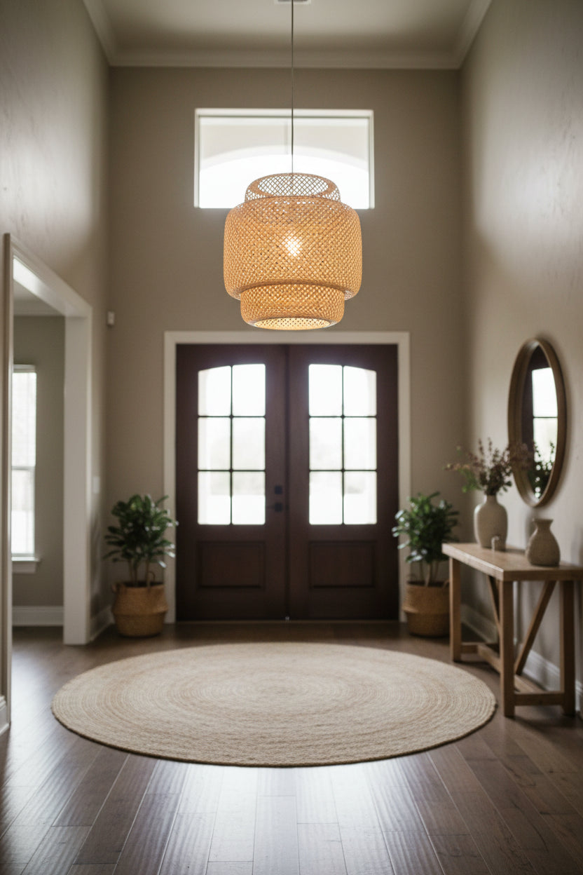 Natural Boho Weave Ceiling Lamp - Nobiliving
