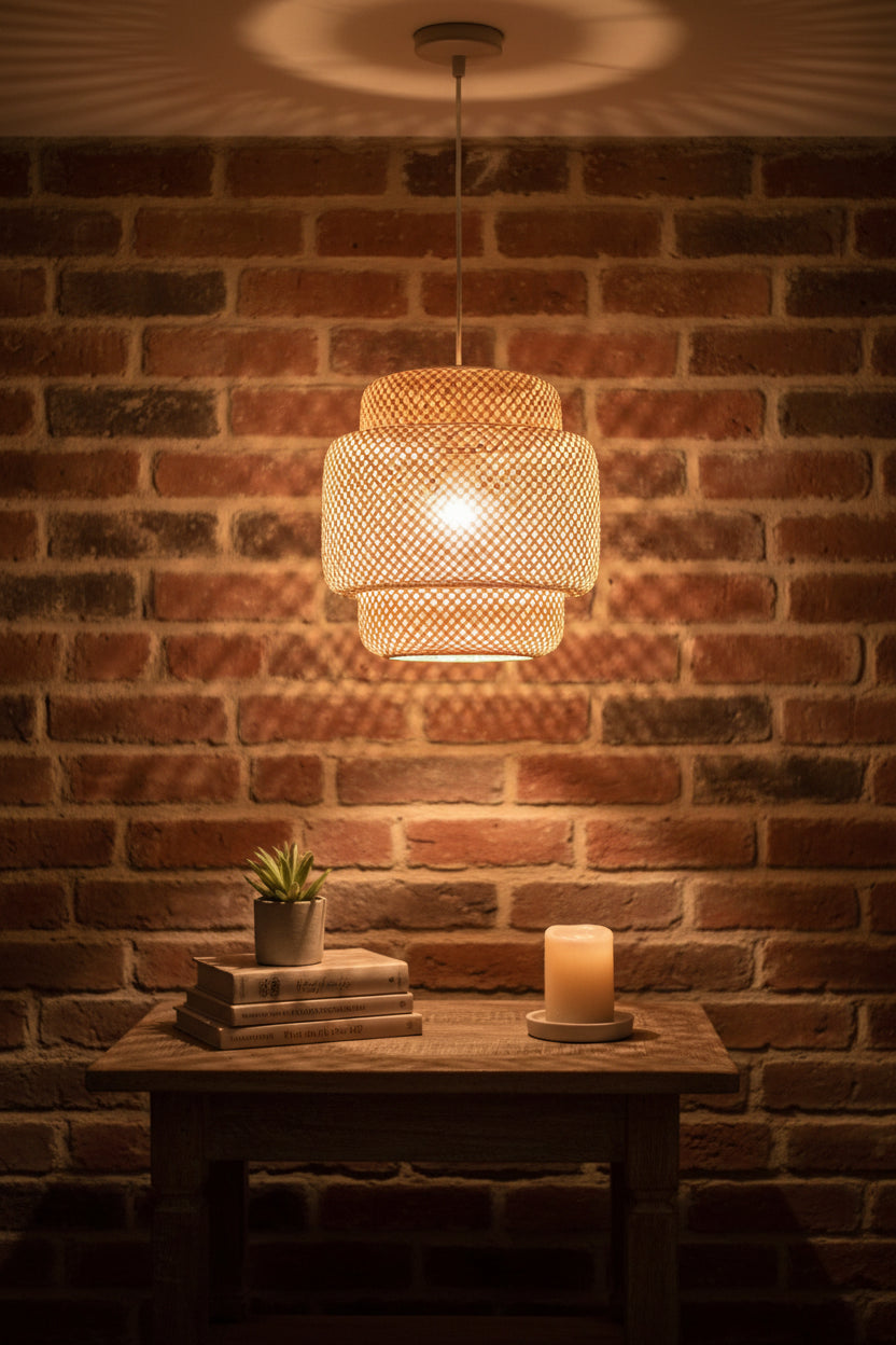 Natural Boho Weave Ceiling Lamp - Nobiliving