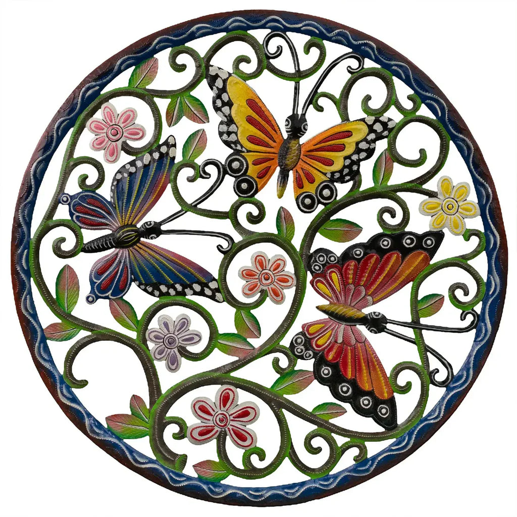 Painted Butterfly Garden Wall Decor