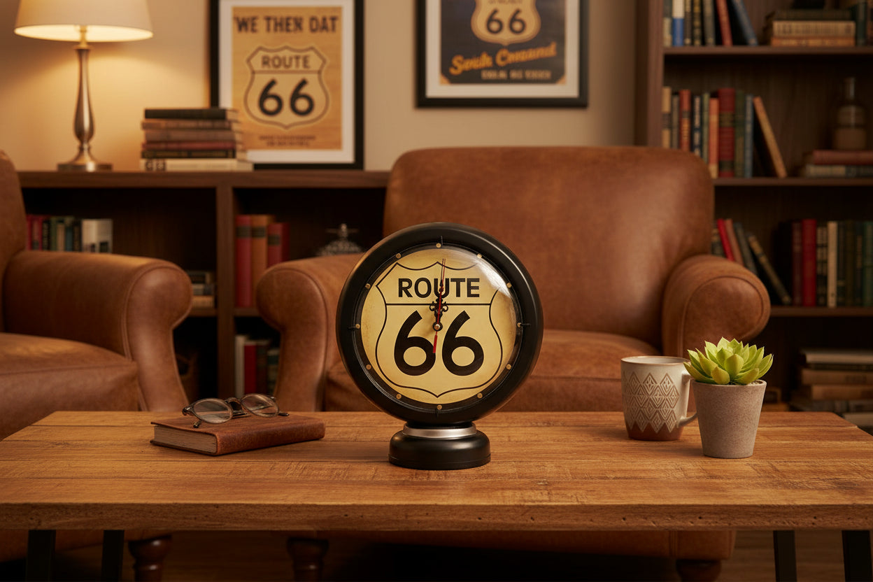 Route 66 Gas Pump - Inspired Clock Decor - Nobiliving