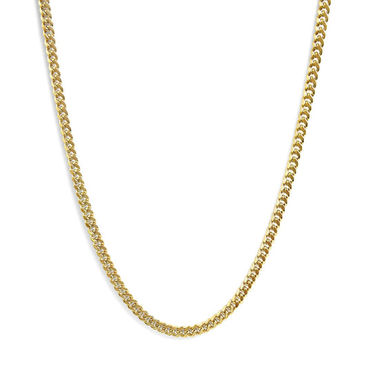 Semi - Solid 14K Yellow Gold 6.1mm Classic Miami Cuban Chain Necklace - Nobiliving