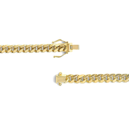Semi - Solid 14K Yellow Gold 6.1mm Classic Miami Cuban Chain Necklace - Nobiliving