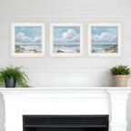 Set Of Three Beautiful Day Iii Iii White Framed Print Wall Art