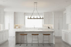 Silver Kitchen Island Twelve Light Metal Dimmable Chandelier - Nobiliving