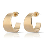 Theo Hoops - Tapered Brass Hoops