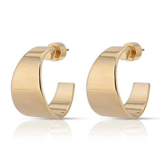 Theo Hoops - Tapered Brass Hoops