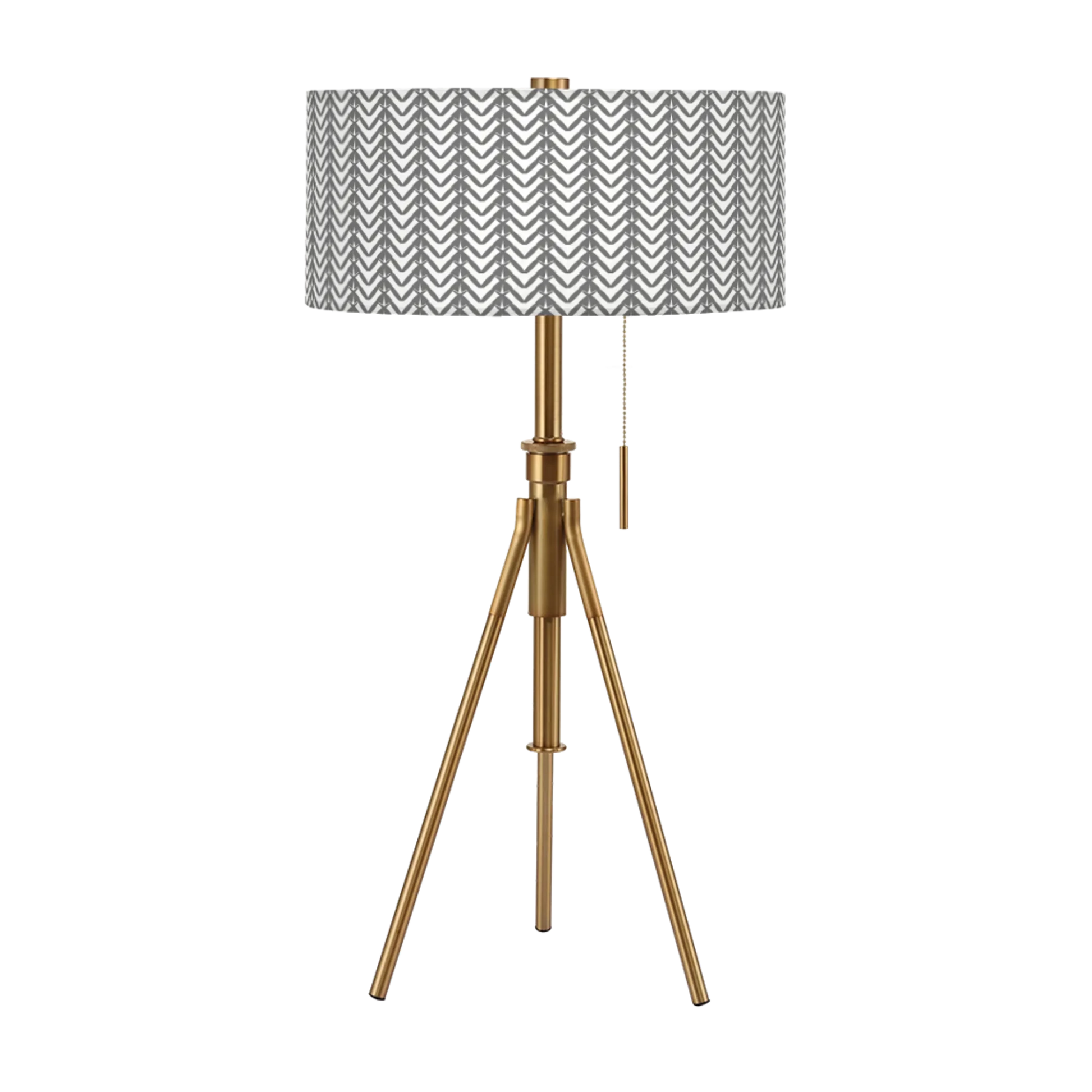 Tripoli Adjustable Table Lamp - Farmhouse Pattern Shades