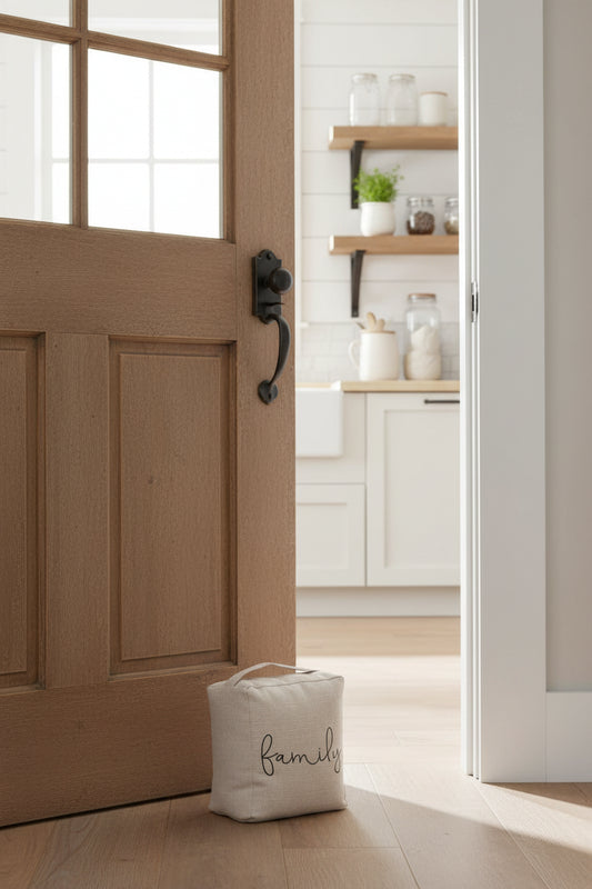 Weighted Fabric Door Stop with Handle