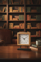Wood Metal Square Table Clock - Nobiliving